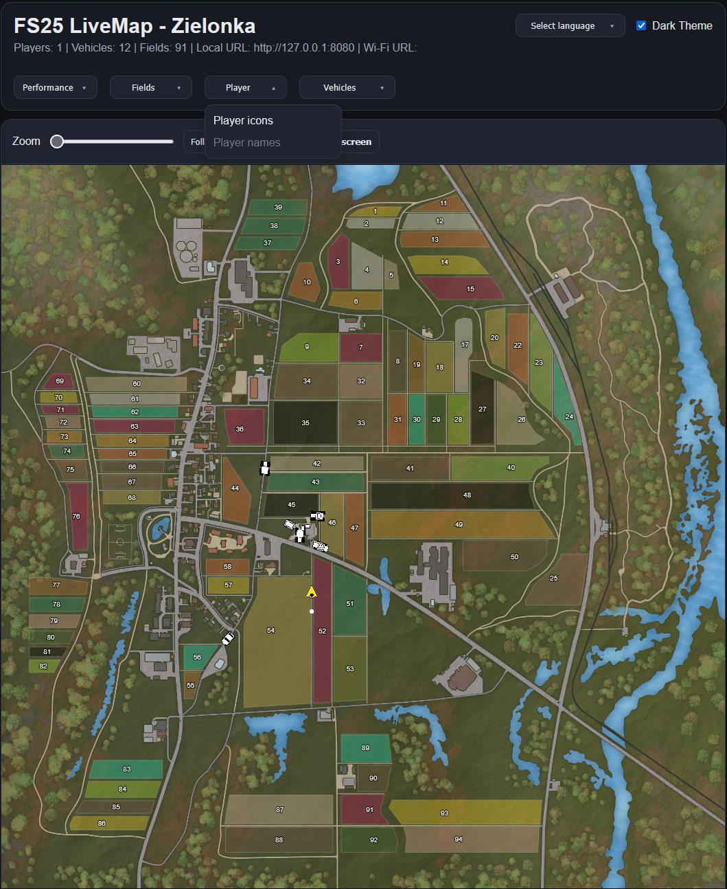 FS25 LiveMap Gesamtkarte